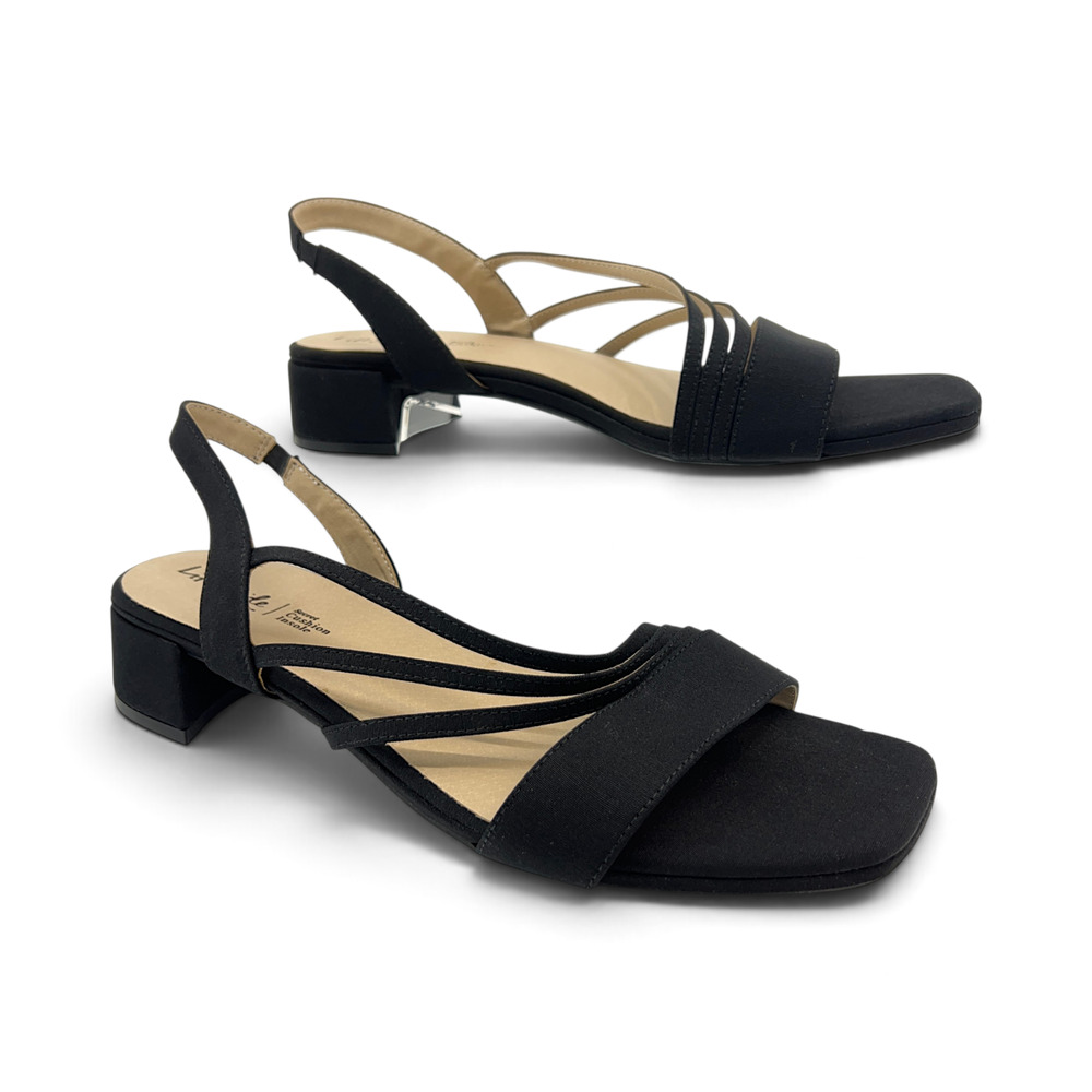 LifeStride Joy 2 Black Strappy Slingback Sandals Women’s Size 10 Wide